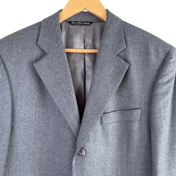 Jack Victor Italian Wool Linden Cut Blazer 3-Button Sport Coat Suit Jacket, 40R - Picture 2 of 13